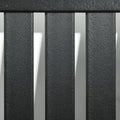 Sfeerco Outdoor HDPE Dining Chair Set of 2 Slatted Wood-Look Armchair Black — Duro