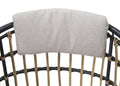 Sfeerco Outdoor Rattan Dining Chair Set of 2 with Cushions PE Wicker Armchair Beige — Cavo