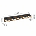 Sfeerco Modern LED Vanity Light Bar 5-Light Matte Black Over Mirror Bathroom Fixture – Luxe