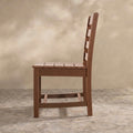 Sfeerco Armless Outdoor Dining Chairs Set of 2, Weather Resistant HDPE Patio Chairs, Brown