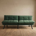 Sfeerco Convertible Folding Sofa Bed 2-Seater Twin Adjustable Backrest and Armrest Emerald Modern Living Room