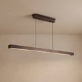 Sfeerco Walnut Wood LED Pendant Light 51" Adjustable Hanging – Casto