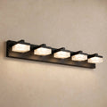 Sfeerco Modern LED Vanity Light Bar 5-Light Matte Black Over Mirror Bathroom Fixture – Luxe