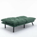Sfeerco Convertible Folding Sofa Bed 2-Seater Twin Adjustable Backrest and Armrest Emerald Modern Living Room