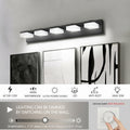 Sfeerco Modern LED Vanity Light Bar 5-Light Matte Black Over Mirror Bathroom Fixture – Luxe