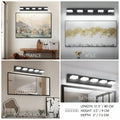 Sfeerco Modern LED Vanity Light Bar 5-Light Matte Black Over Mirror Bathroom Fixture – Luxe