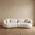 Sfeerco Curved Sectional Sofa 4-Seat Textured Fabric – Arco