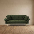 Sfeerco Convertible Futon Sofa Bed 2-Seat Velvet with Folding Armrests Adjustable Backrest Living Room