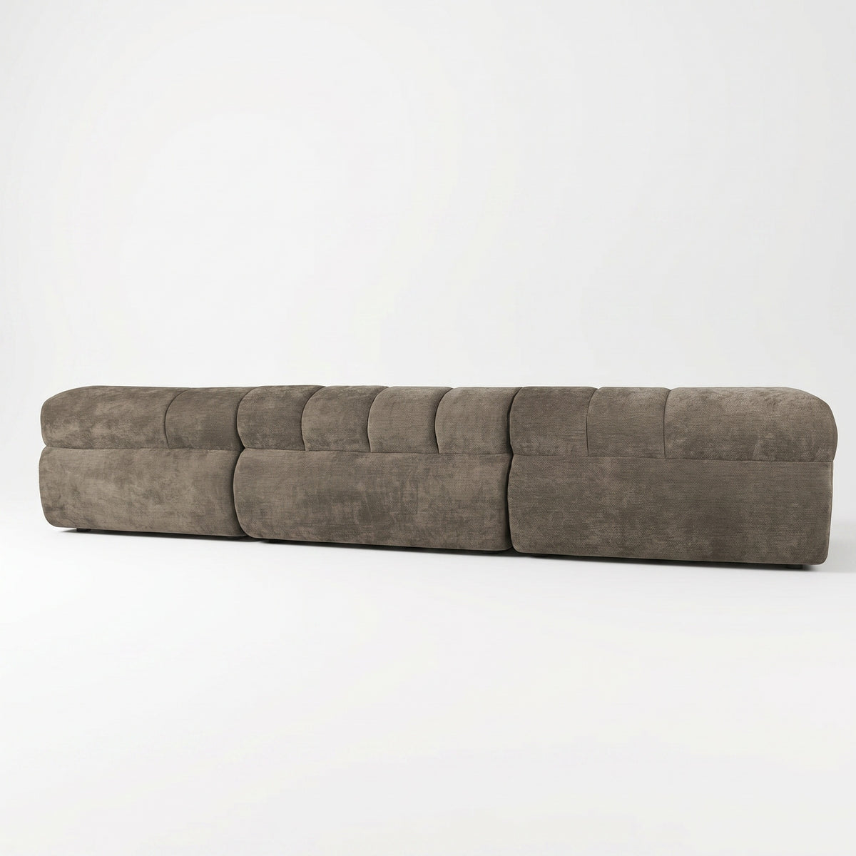 Sfeerco Modern L-Shaped Sectional Sofa 4-Seat High-Density Foam with Chaise Lounge Fully Assembled Espresso Living Room