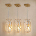 Sfeerco Crystal Prism Pendant Light 4" Set of 3 Adjustable Golden – Lumé
