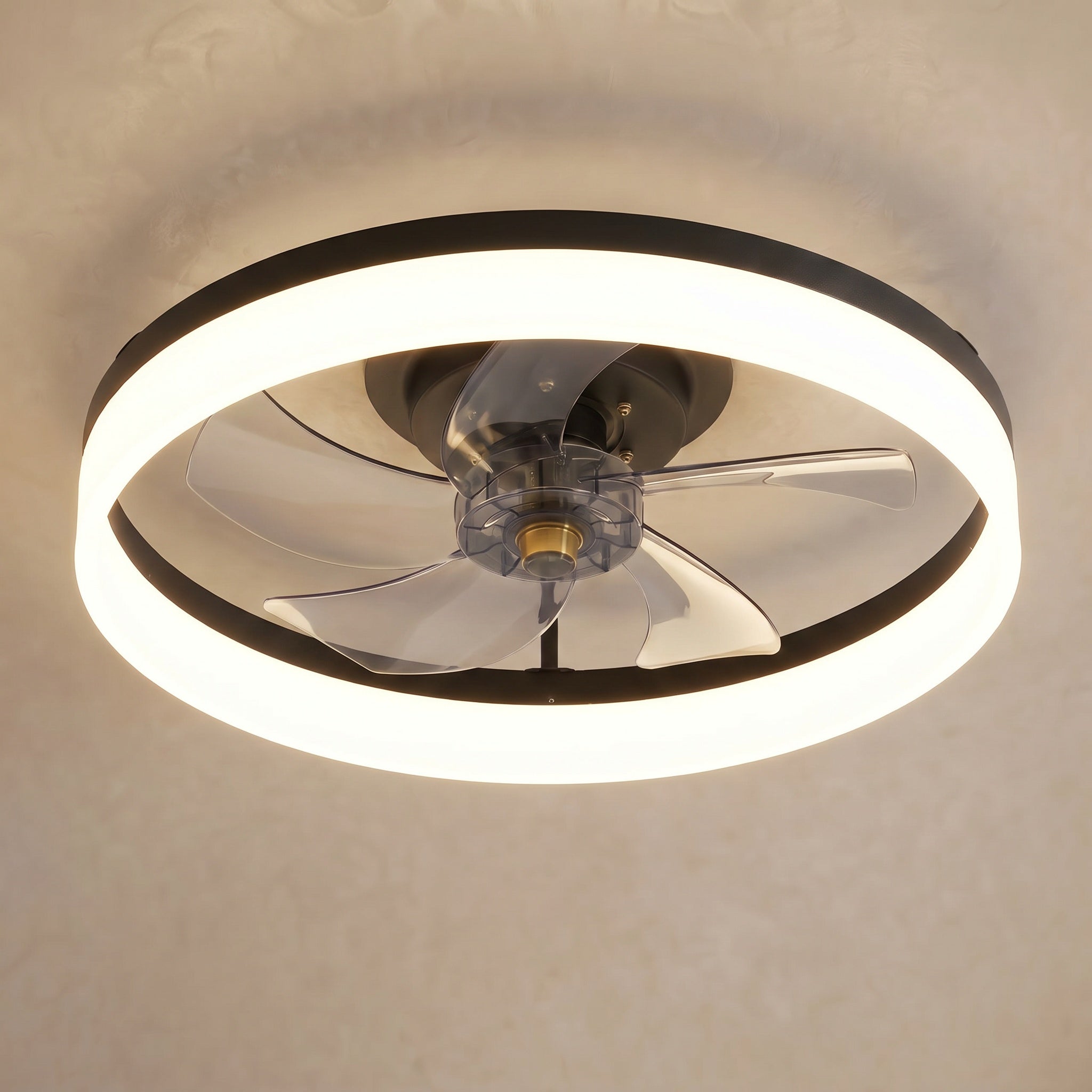 Sfeerco Flush Mount LED Ceiling Light with Fan 20" Dimmable 6-Speed – Aria