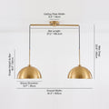 Sfeerco Industrial Double Pendant Light 41" Adjustable Copper Finish E26 – Duo