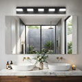 Sfeerco Modern LED Vanity Light Bar 5-Light Matte Black Over Mirror Bathroom Fixture – Luxe