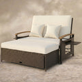 Sfeerco Outdoor Rattan Daybed Lounge Chair with Storage Ottoman – Rivea