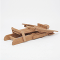Sfeerco Aspen Adirondack chair shown folded flat for compact storage