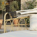 Sfeerco Coco hollow wicker rattan daybed lounge set cream white poolside patio