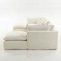 Sfeerco Cumulo oversized cloud sectional sofa side profile view showing depth and velvet texture