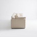 Sfeerco Dune 4-seat chenille sofa side profile view showing depth and cushion thickness white background