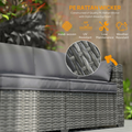 Sfeerco Haven 3-seater wicker outdoor sofa gray cushions mediterranean patio garden setting