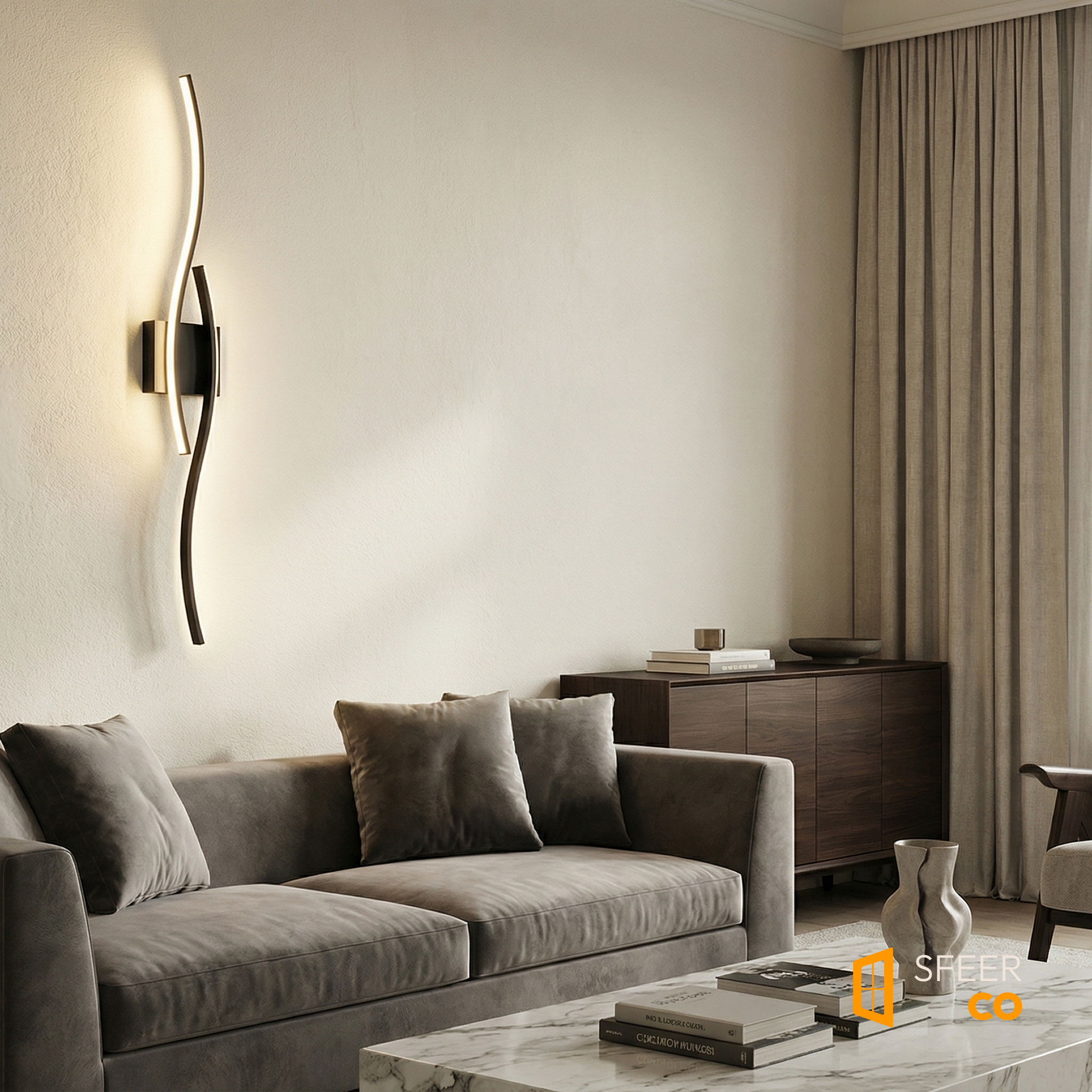 Sfeerco Mura modern wall light living room hallway ambient LED