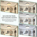 Infographic showing multifunction LED color temperature options 3000K 4000K 5000K and 6500K for Sfeerco Nero ceiling light