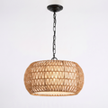 Sfeerco Palma 18 inch woven jute pendant light on white background