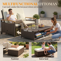 Sfeerco Rivea daybed multifunctional ottoman used as footrest extra seat and hidden storage on patio