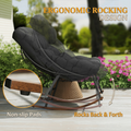 Sfeerco Rondo papasan rocking chair ergonomic rocking design with non-slip pads and woodgrain base detail