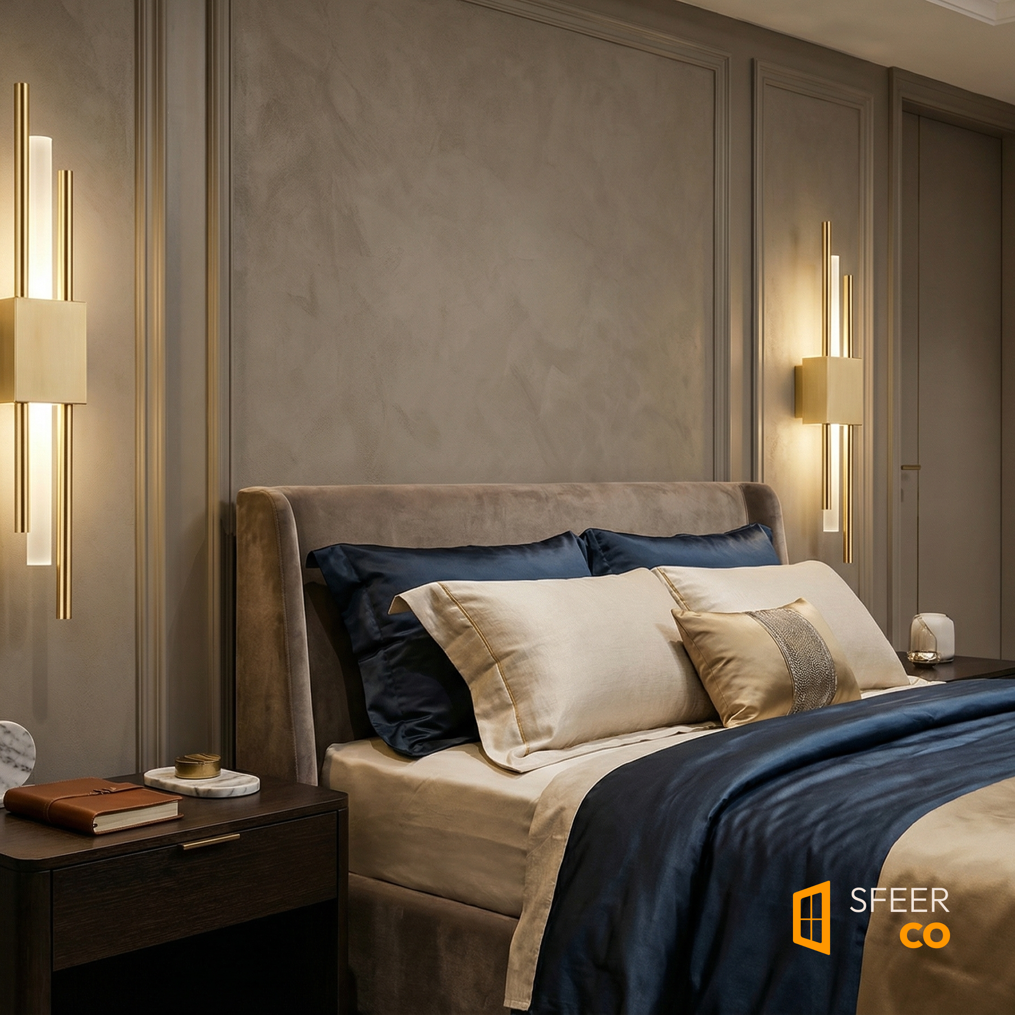 Sfeerco Uno wall lamp warm white bedroom living room minimal