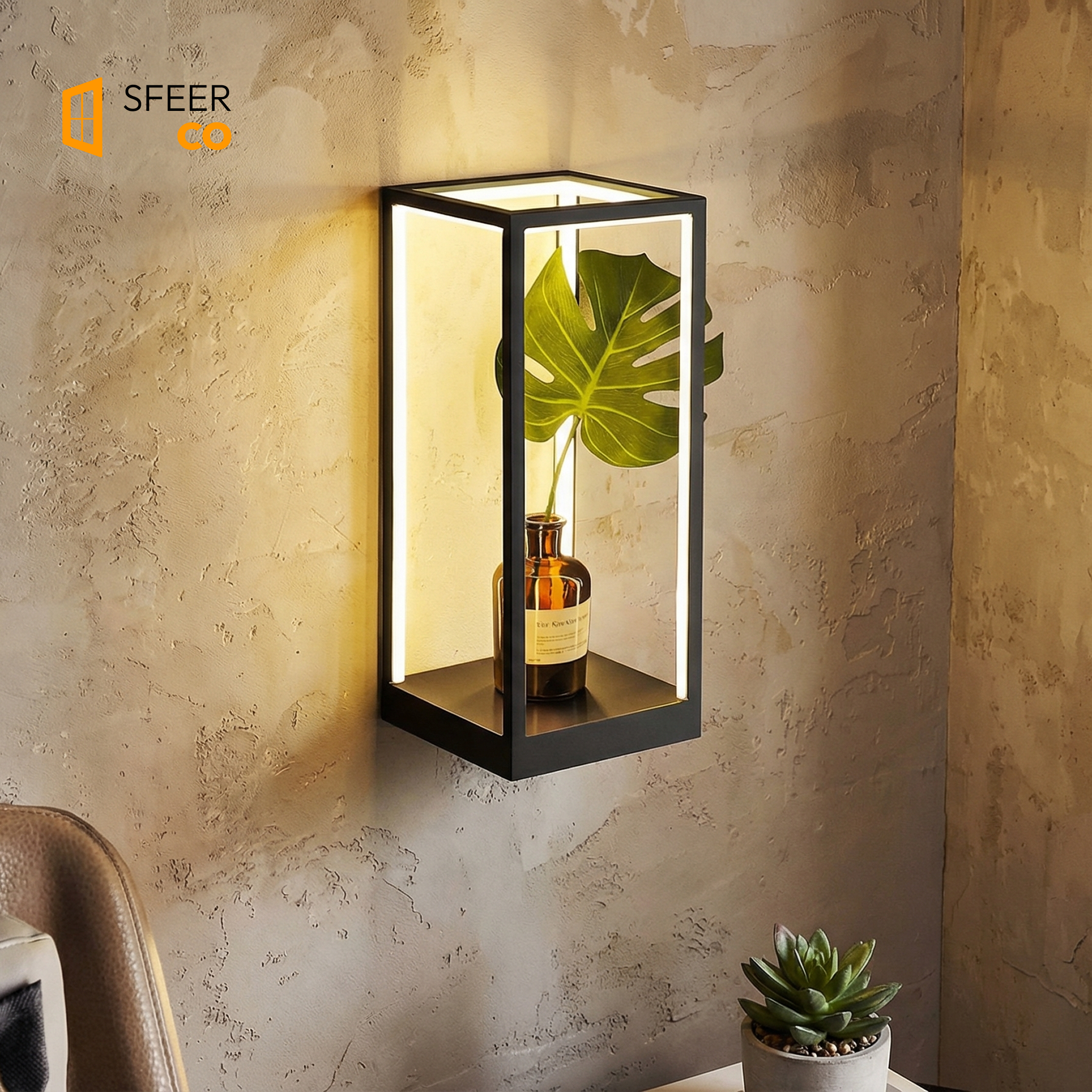 Sfeerco Vitro designer wall light display modern home decor LED